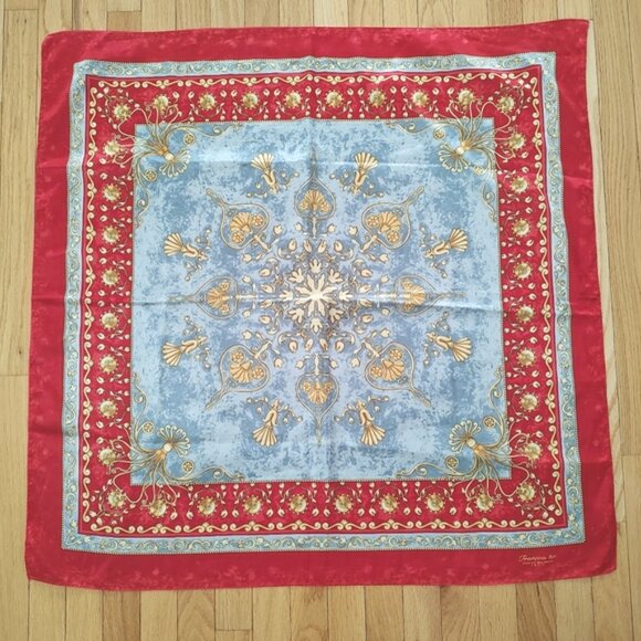 Pierre Balmain vintage Francois 1er collection large scarf 34" - Picture 3 of 5